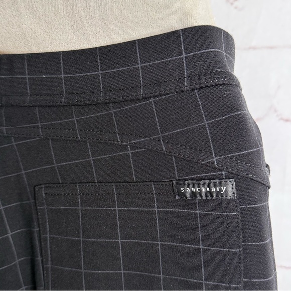 ANTHRO x SANCTUARY 26” Waist Grease Windowpane Pointe Grey Black leggings Small - Picture 14 of 16